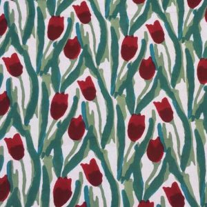 Dettaglio mezzero fantasia tulipani rossi